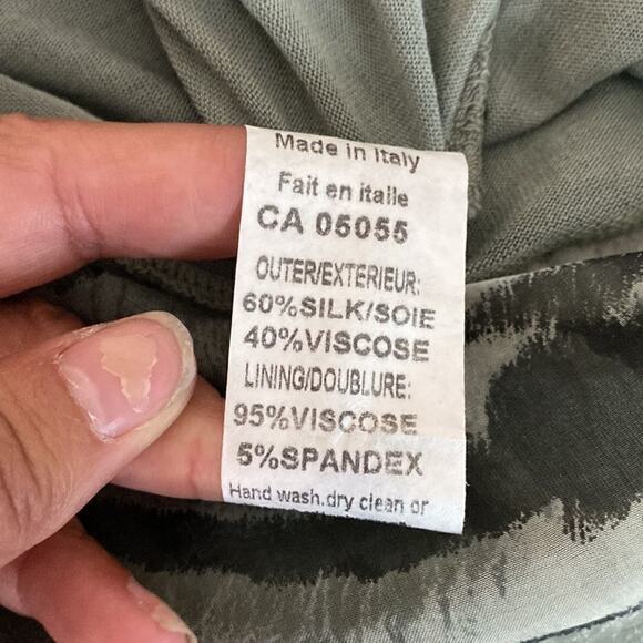 NWT M Made in Italy Silk Woven Long Sleeve Zebra Print Size is S   see Video!!! - Picture 7 of 16